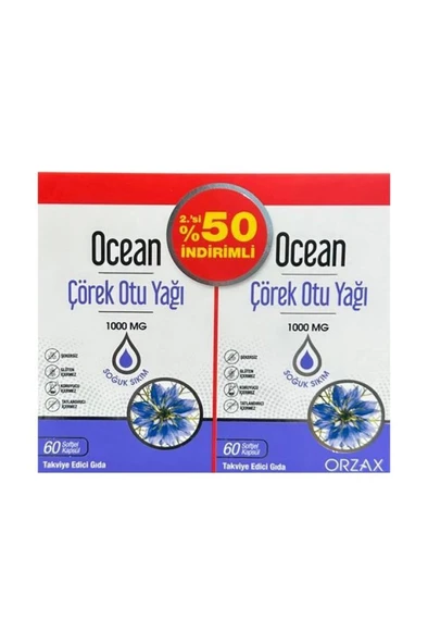 Ocean Çörek Otu Yağı 1000 Mg 2.si %50 İndirim ürün görseli 1