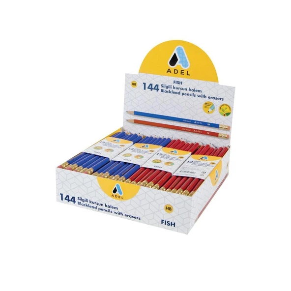 Adel Fish Pencil Silgili Kurşun Kalem - 12 Adet ürün görseli 1
