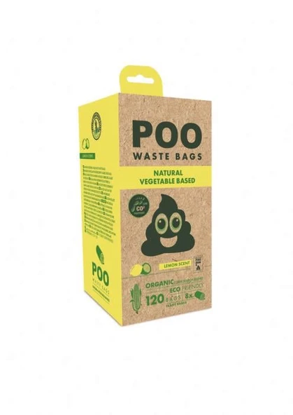 M-Pets Dışkı Toplama Poşeti 15 Yaprak Limon Kokulu 8li Paket ürün görseli 1