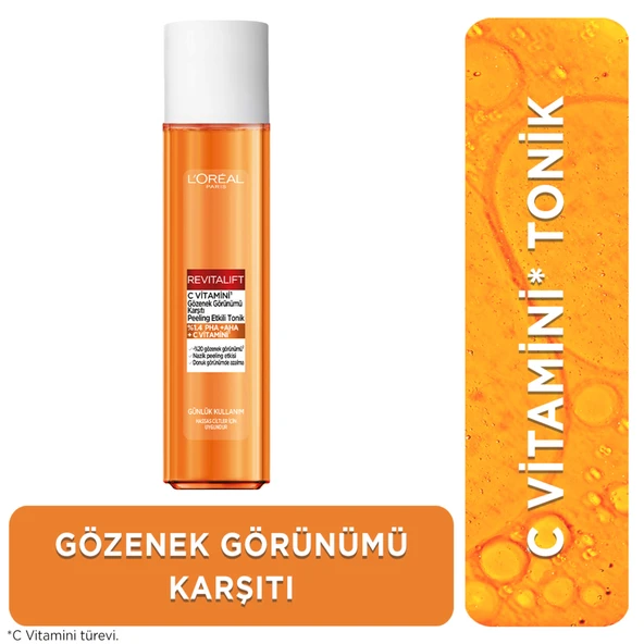 L'Oréal Paris Revitalift C Vitamini Gözenek Görünümü Karşıtı Peeling Etkili Tonik ürün görseli 1