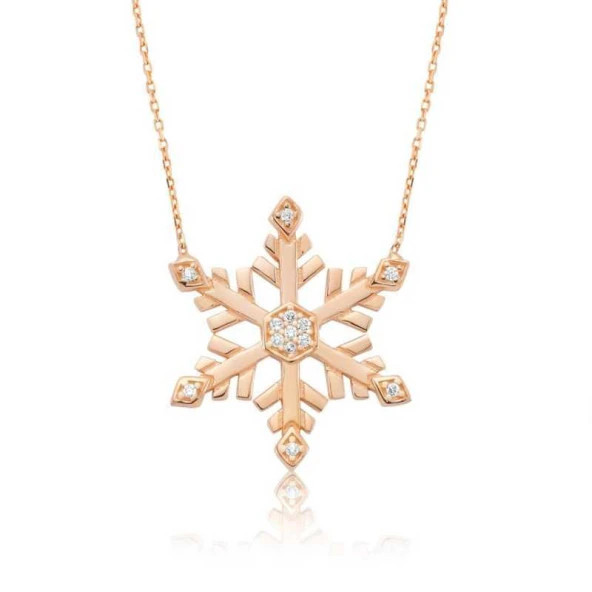 Gümüş Kar Tanesi Bayan Kolye ürün görseli 1