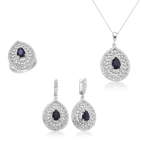 Gümüş Damla Desenli Bayan Set - Resim 5