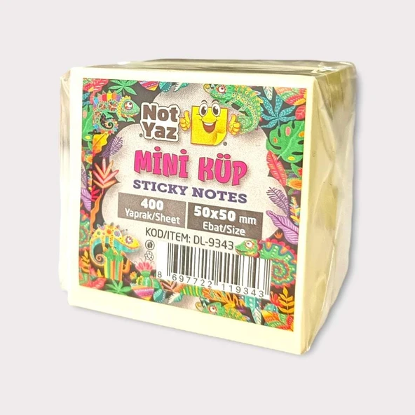 NOT YAZ MINI KUP 5x5 400yp SARI DL-9373 ürün görseli 1