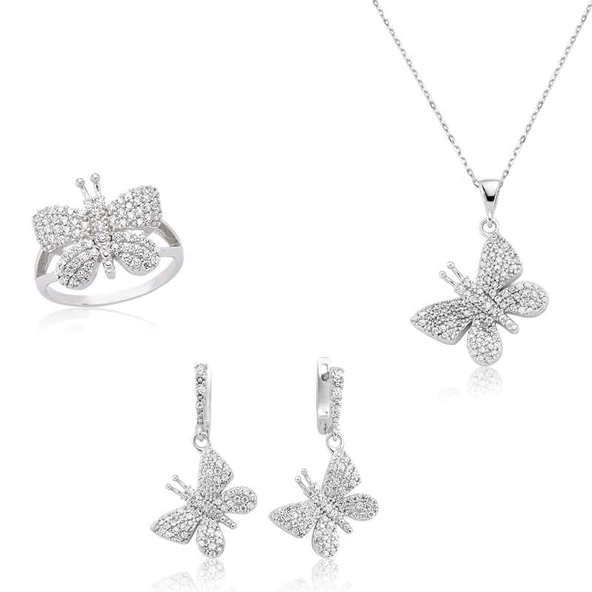 Gümüş Kelebek Bayan Set - Resim 2