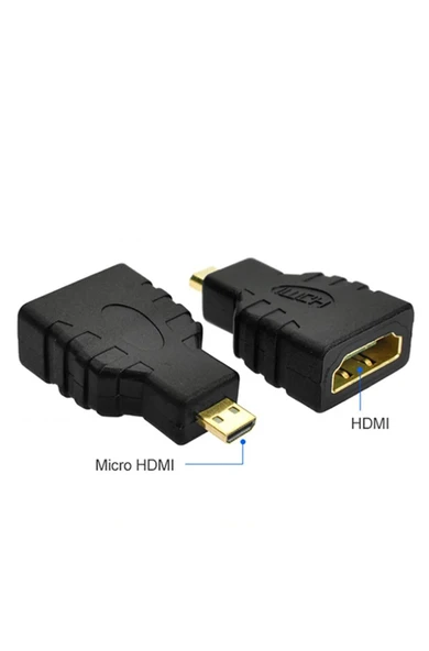 MİCRO HDMI ERKEK – HDMI DİŞİ ÇEVİRİCİ ADAPTÖR - Resim 2