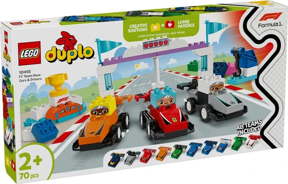 LEGO Duplo 10445 F1 Team Racing Cars and Drivers ürün görseli 1