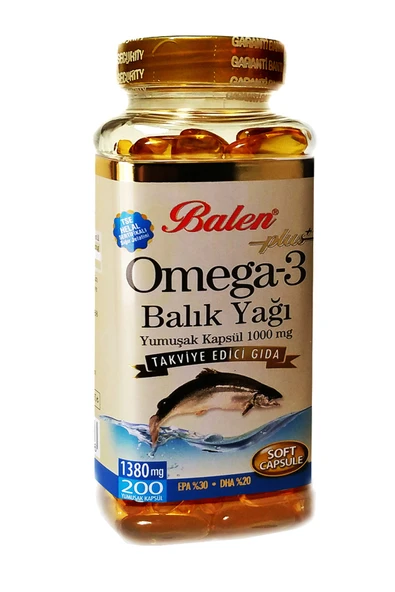 Omega 3 Balık Yağı Yumuşak Kapsül 1380 Mg 200kaps ürün görseli 1