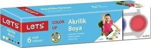 LETS AKRILIK BOYA 6 RENK x 25ml (L-5200) ürün görseli 1