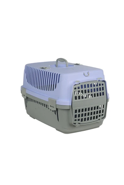 Pribor HZ-100 Kedi Köpek Evcil Hayvan Taşıma Çantası Box Orta Boy Çok Fonksiyonlu Lila Gri ürün görseli 1