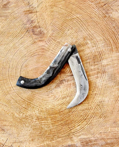 Tapan Ters Aşı ve Budama Bıçağı 20-22 cm Kara Çelik Boynuz ürün görseli 1