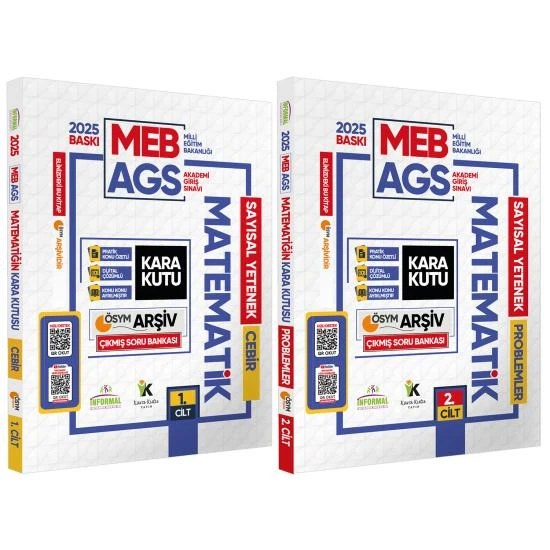 2025 MEB-AGS MATEMATİK Kara Kutu 1. ve 2.Cilt ÖSYM Çıkmış Soru Bankası 2li Set Video/PDF Çözümlü ürün görseli 1