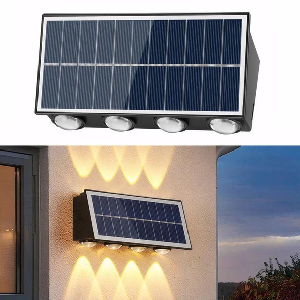 320 Watt, Çok Kaliteli, Güneş Enerjisi İle Çalışır Dekoratif Dış Mekan Aplik Solar Bahçe Duvar Aplik ürün görseli 1