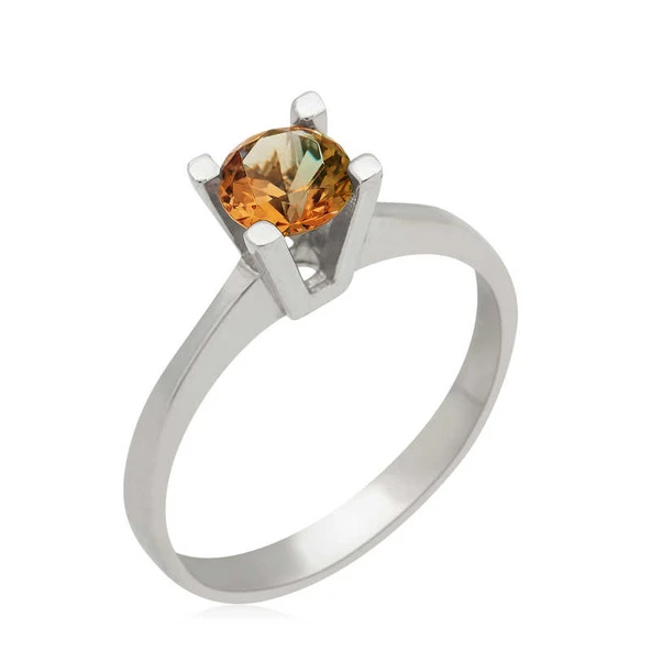 Gümüş Zultanit Tek Taş Bayan Yüzük - Resim 4
