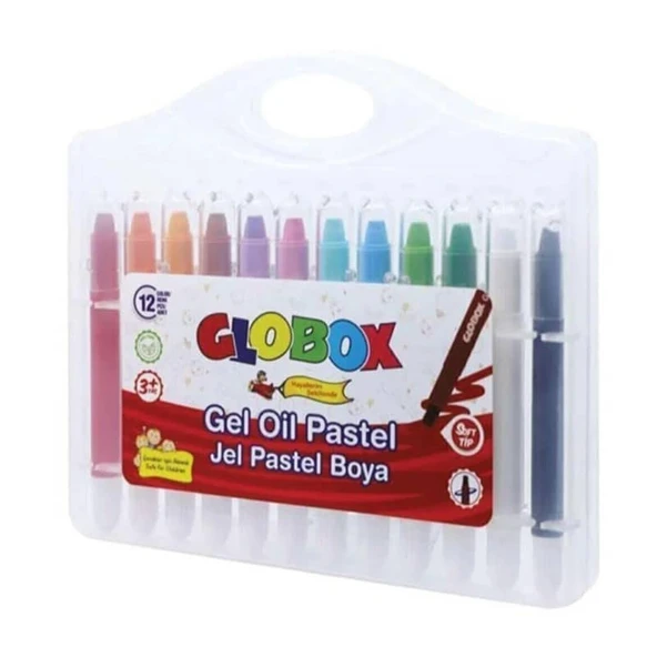 Globox Jel Pastel Boya Çevirmeli PP Kutu 12 Renk ürün görseli 1