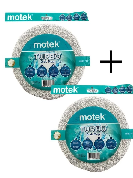 Motek Yeni Turbo Disk Mop Yedek Püskül 2 Adet ürün görseli 1