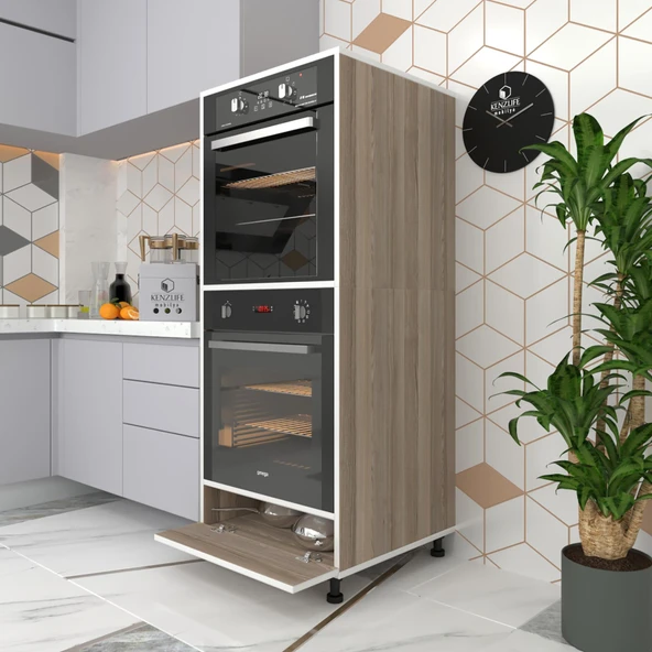 Kenzlife fırın dolabı halime crd 145*60*56 mutfak kapaklı ayaklı banyo kiler ofis ürün görseli 1