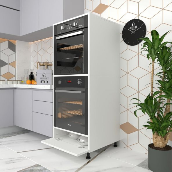 Kenzlife fırın dolabı halime byz 145*60*56 mutfak kapaklı ayaklı banyo kiler ofis ürün görseli 1