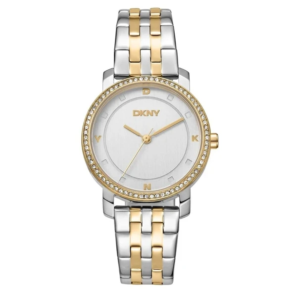 DKNY DK1L065M0065 ALTIN KAPLAMA TAŞLI KADIN KOL SAATİ ürün görseli 1