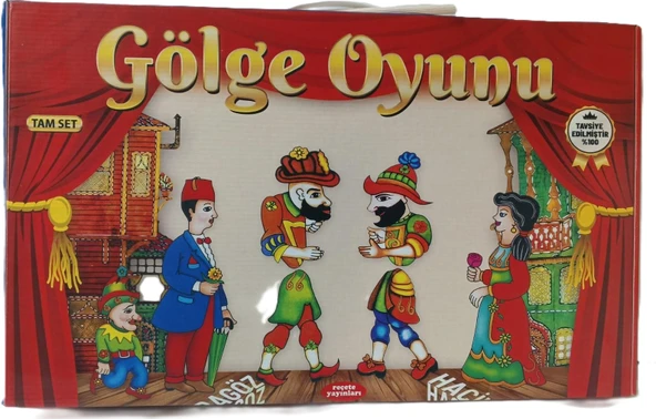 Sahneli Perdeli Gölge Oyunu Hacivat Karagöz Tam Set ürün görseli 1