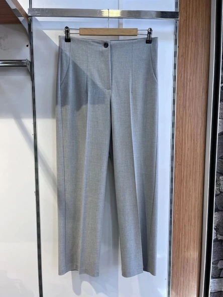 Poly Viscose Yüksek Bel Pervazli Pantolon ürün görseli 1