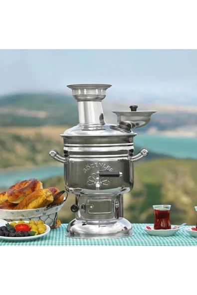 Sözenler Krom Semaver Kömürlü 4 lt. KS 11 ile Tasima Cantasi. ürün görseli 1