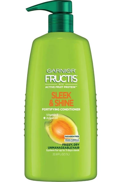 Garnier Fructis Sleek Shine Argan Yağlı Elektriklenme Karşıtı Saç Kremi 1LT ürün görseli 1