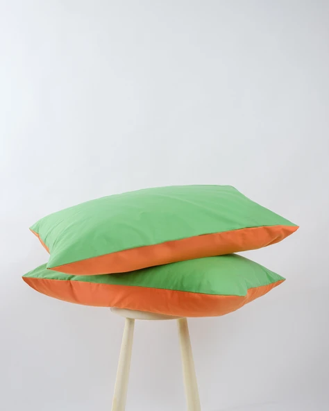 Cozy Home Popping Colors Yastık Kılıfı Venus Turuncu-Yeşil 50x70 ürün görseli 1