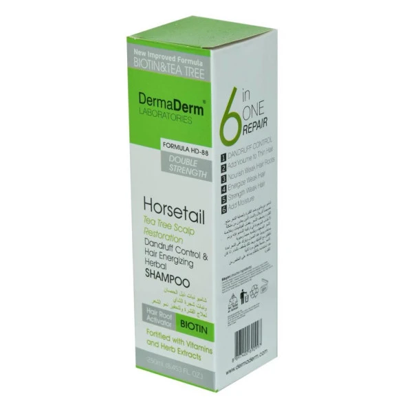 Dermaderm HD-88 Horsetail Biotinli Atkuyruğu Kepek Şampuanı 250M ürün görseli 1