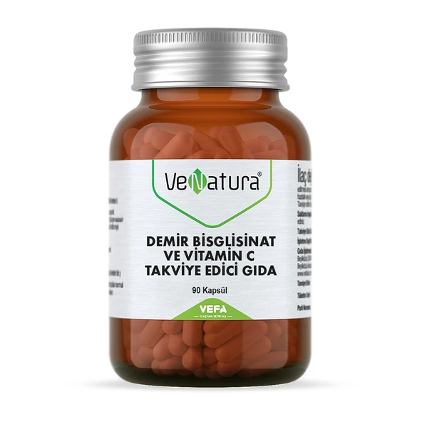 VeNatura Demir Bisglisinat ve Vitamin C 90 Kapsül ürün görseli 1