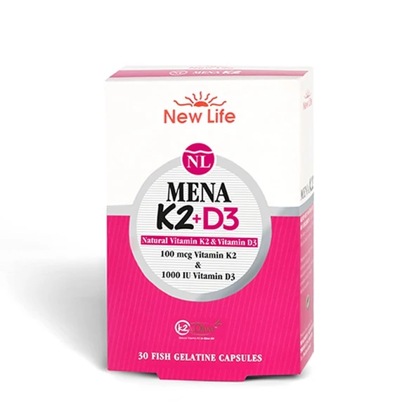 New Life MENA K2 - K2 Vitamini + D3 Vitamini 30 Kapsül ürün görseli 1