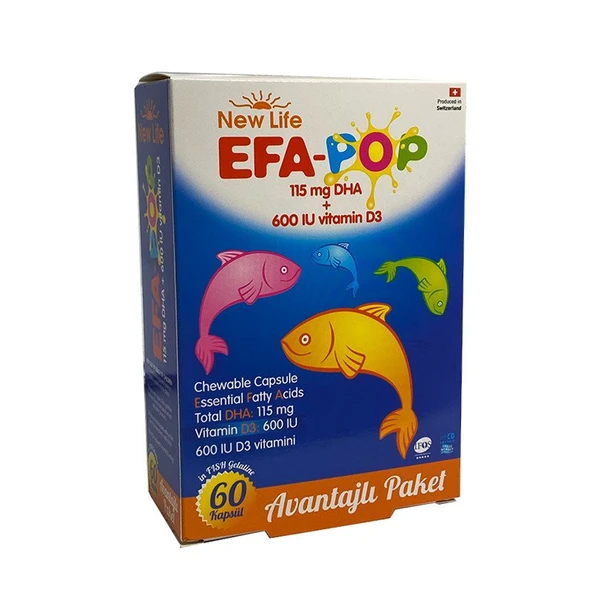 New Life Efa Pop Omega 3 60 Kapsül Balık Yağı ürün görseli 1