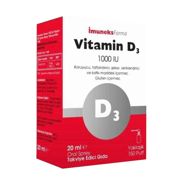 imuneks Vitamin D3 1000 IU 20ml ürün görseli 1
