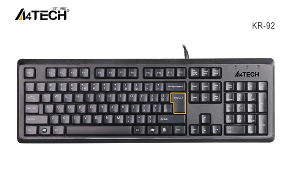 A4 TECH KR-92 Q KLAVYE USB STANDART SİYAH - Resim 5