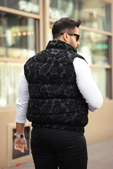 ERKEK FLOK BASKILI YELEK - Resim 4