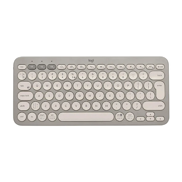 Logitech K380s Pebble Keys 2 Çoklu Cihaz Özellikli Bluetooth İngilizce Q Klavye ürün görseli 1