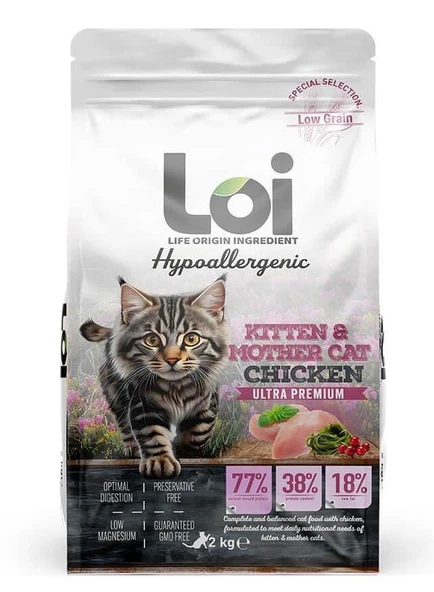 LOİ TAVUKLU YAVRU KEDİ MAMASI 2 KG ürün görseli 1