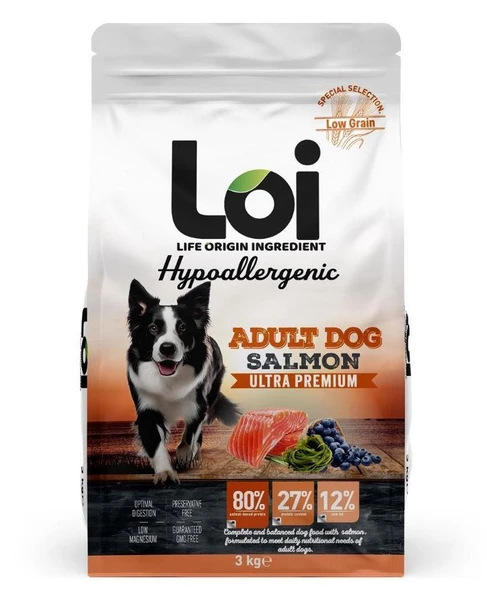 LOİ MEDIUM ADULT SOMONLU KÖPEK MAMASI 3 KG ürün görseli 1