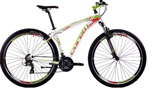 Corelli Dusty 1.1 V Fren Shimano 21 Vites 27,5 Jant Dağ Bisikleti Beyaz Yeşil Kırmızı 18 Kadro ürün görseli 1