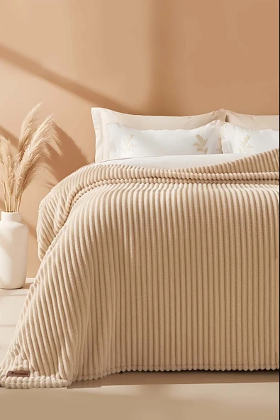 Rivaİstanbul Cappuccino Gloria Wellsoft Çift Kişilik Battaniye ürün görseli 1