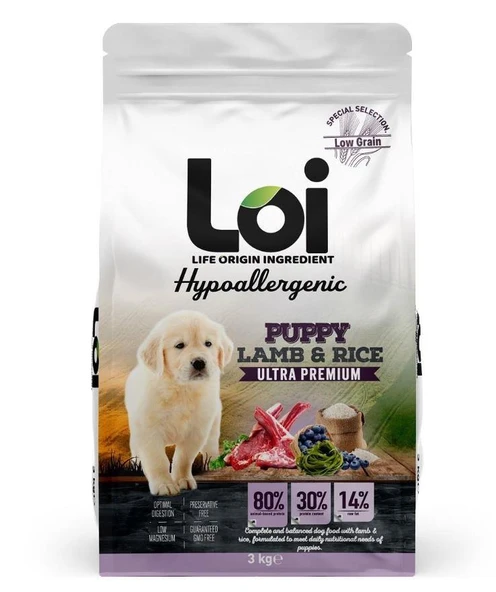 LOİ MEDIUM PUPPY KUZU ETLİ KÖPEK MAMASI 3 KG ürün görseli 1