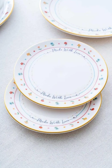 Acar Livaldi Porselen 6 Parça Pasta Tabağı 19 cm ürün görseli 1