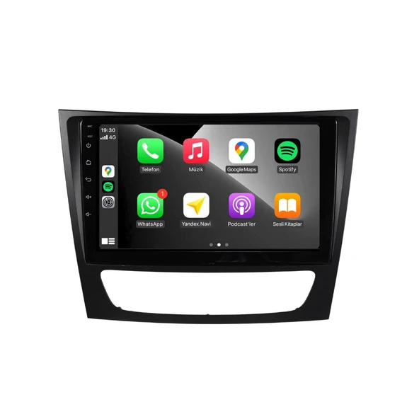 Mercedes E E Class W211 Araç Multimedya Android Ekran Carplay Double Teyp 2+32 9" 02-09 Black BLUEWAY - Resim 3