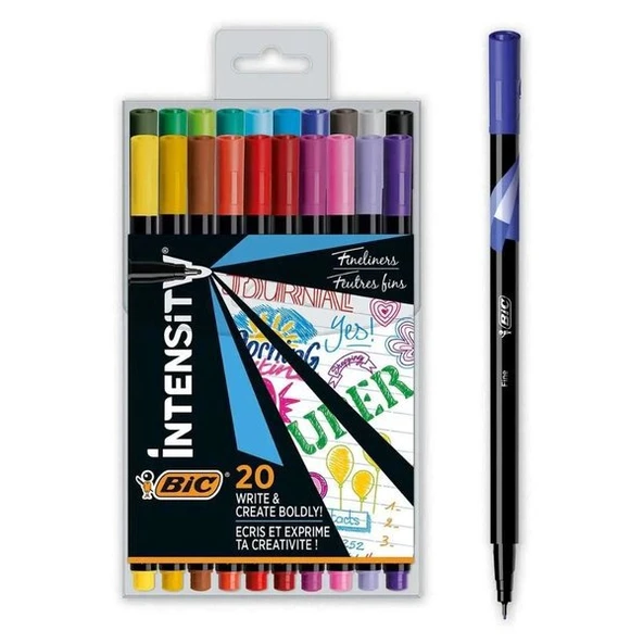 Bic İntensity Fineliner Keçeli Kalem 20'Li ürün görseli 1