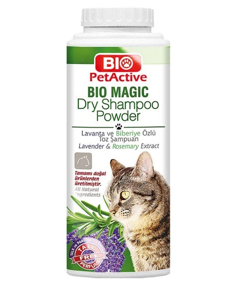 Biopet Bio-Magic Dry Shampoo Kedi 150gr Lavanta-Biberiye ürün görseli 1