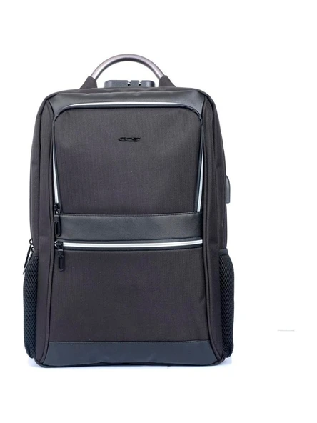 Ççs 51309 Kilitli Laptop Korumalı Usb Sırt Çantası Siyah ürün görseli 1