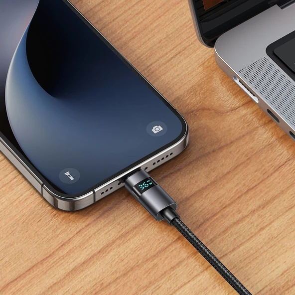 Mcdodo CA-6570 36W TypeC Lightning iPhone Şarj Kablo Siyah - Resim 3