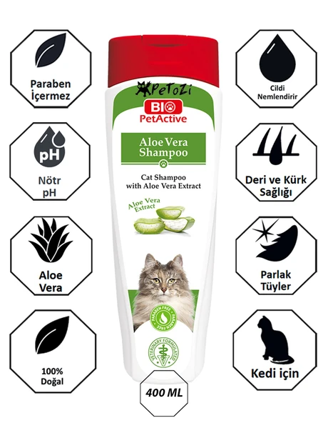 Kediler için Aloe Vera Özlü Şampuan 400 ML ürün görseli 1