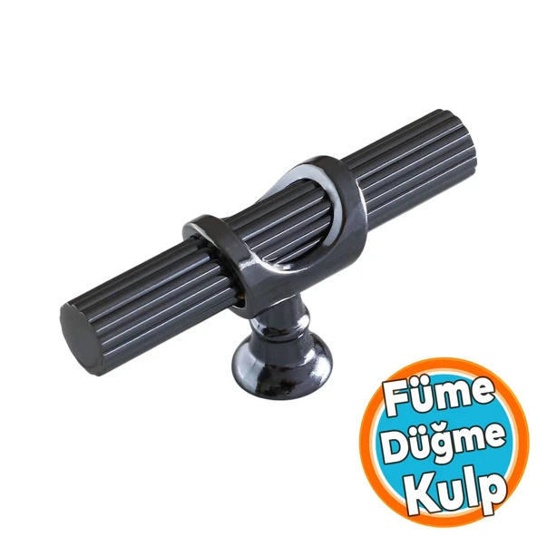 Metal Düğme Tek Vidalı Çekmece Mutfak Mobilya Dolabı Dolap Kulpu Kulbu Kulpları Füme ürün görseli 1