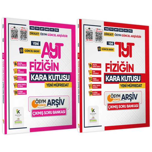 2025 TYT-AYT FİZİK Kara Kutu ÖSYM Çıkmış Soru Havuzu Bankası 2li SET Konu Özetli Video/PDF Çözümlü ürün görseli 1