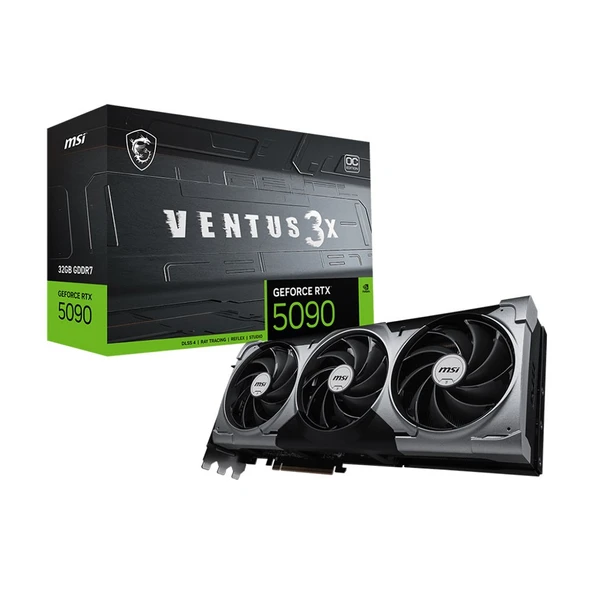 MSI GeForce RTX 5090 32G VENTUS 3X OC 32GB GDDR7 DLSS 4 512 bit  NVIDIA Ekran Kartı ürün görseli 1